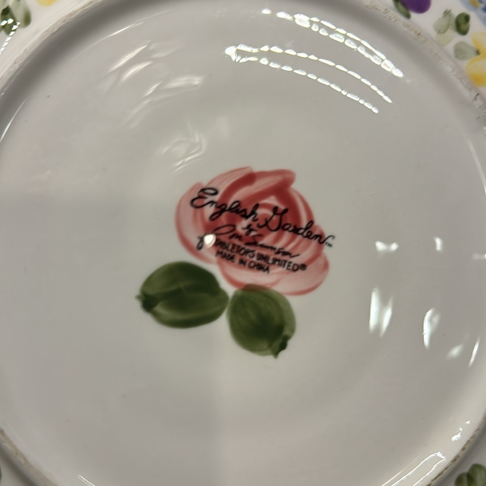 English Garden Dinner Plate By Don Swanson & Table Tops Unlimited - Picture 3 of 6